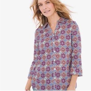 Chico's Size 3 NWT Medallion No Iron Shirt Size 3 (US 16)
